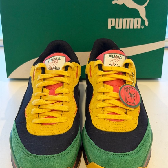 Puma Style Rider Vegas Flagship Men’s Sneakers size 11 Black/Yellow/Green/Pink - Picture 3 of 8